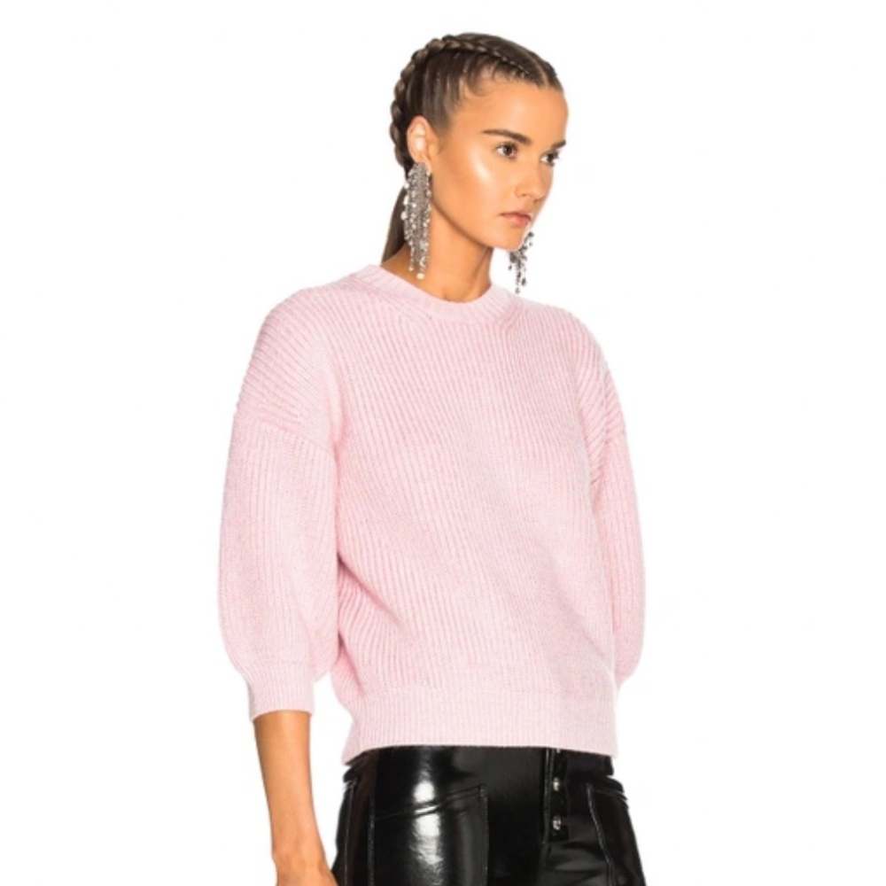 3.1 Philip Lim Puff Sleeve Wool & Mohair Blend Sweater In Pink size XS